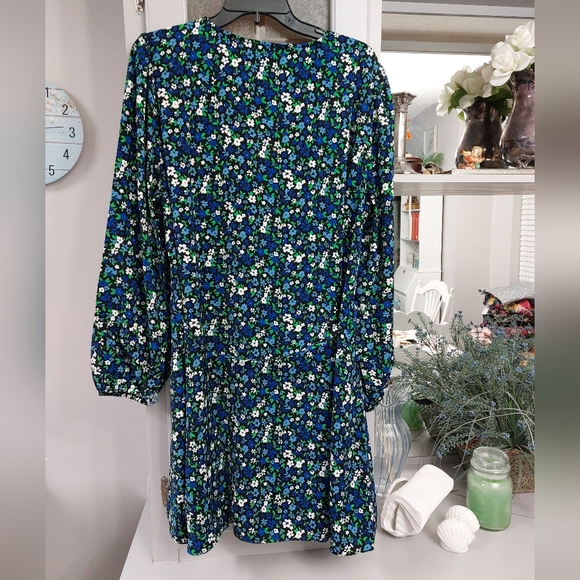 Michael Kors Blue Floral Dress XL NWT - Picture 4 of 4
